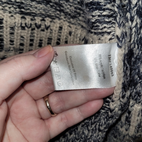 Triple Five Soul Men's Full Zip Thunderbird Wool Sweater Size Medium - Picture 4 of 10